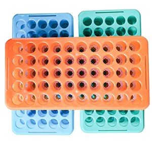 MUHWA Plastic Test Tube Rack - 50 Positions, 3 Pack
