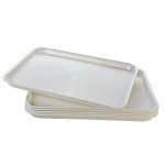 Set of 6 Rectangular Plastic Serving Trays