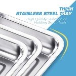 Stainless Steel Dental Lab Tray - 2 Pack