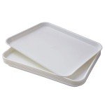 Set of 6 Rectangular Plastic Serving Trays