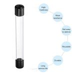 Clear Rigid Plastic Tubing with Rubber Caps, 2 Set