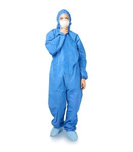 EZGOODZ Blue Disposable Coveralls with Hood - XXL