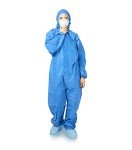 EZGOODZ Blue Disposable Coveralls with Hood - XXL
