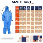 EZGOODZ Blue Disposable Coveralls with Hood - XXL
