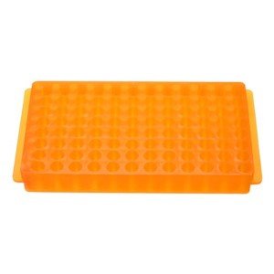 PATIKIL 96-Well Double Panel Tube Rack - Orange