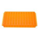 PATIKIL 96-Well Double Panel Tube Rack - Orange