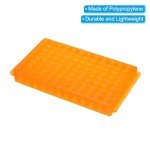 PATIKIL 96-Well Double Panel Tube Rack - Orange