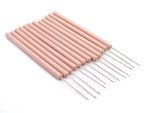 12-Pack Straight Teasing Needles with Plastic Handle