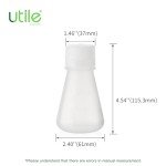 Plastic Erlenmeyer Flask Set with Screw Caps, 6pcs