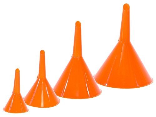 4-Piece Plastic Funnel Set for Liquids