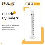 ULAB 100ml Plastic Measuring Cylinders - 4 Pack