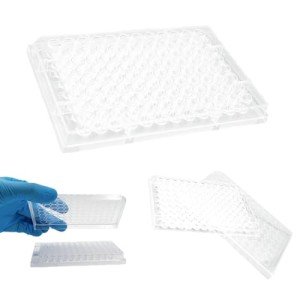Clear 96-Well V-Bottom Microplate with Lids