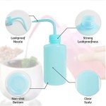 Light Blue 250ml Plastic Wash Bottles - 4 Pack