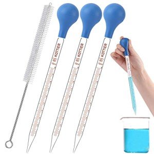 10ml Glass Pipettes with Rubber Bulb and Brush