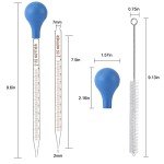 10ml Glass Pipettes with Rubber Bulb and Brush