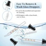 1ml Glass Droppers, 4 Pack with Measurement