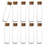 10PCS 60ml Borosilicate Glass Test Tubes with Corks