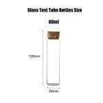 10PCS 60ml Borosilicate Glass Test Tubes with Corks