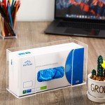 Wall-Mounted Acrylic Glove Box Holder - 8 Pcs