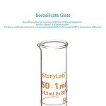 StonyLab 4-Pack 50ml Borosilicate Measuring Cylinders