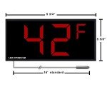 Large LED Thermometer with 4" Digits Display