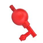 Red Rubber Suction Bulb with 3 Valves