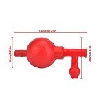 Red Rubber Suction Bulb with 3 Valves