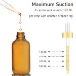 Amber Glass Dropper Bottles, 4oz, 12 Pack