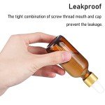 Amber Glass Dropper Bottles, 4oz, 12 Pack