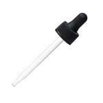 Pack of 12 Clear Boston Round Bottles with Droppers