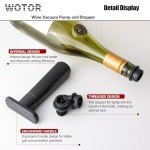 WOTOR Wine Saver Vacuum Pump with 8 Stoppers
