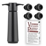 Wine Vacuum Pump with 4 Reusable Stoppers
