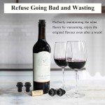 Wine Vacuum Pump with 4 Reusable Stoppers
