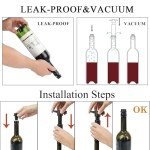 Wine Vacuum Pump with 4 Reusable Stoppers