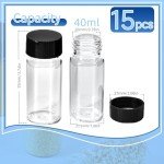 15 PCS Leak-Proof 40ML Glass Sample Vials