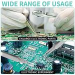 8-Piece Stainless Steel Tweezers and Magnifying Glass Set