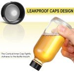 4 oz Clear Glass Bottles with Lids - 10 Pack