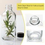 4 oz Clear Glass Bottles with Lids - 10 Pack