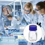 PATIKIL 100mL Graduated Glass Media Bottles, 4 Pack