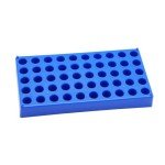 Stackable 50-Hole Vial Rack for HPLC Bottles