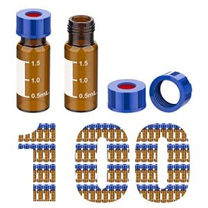 Autosampler Vials 2ml HPLC with Blue Caps - 100 Pcs
