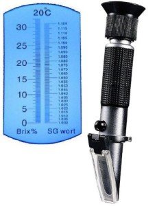 Dual Scale Beer and Wine Refractometer - Aluminum