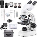 High-Power Binocular Microscope with LED Illumination