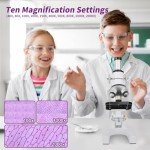 Kids Microscope Kit, 40X-2000X with LED Light