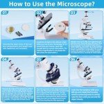 Kids Microscope Kit, 40X-2000X with LED Light