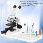 High-Power Binocular Microscope with LED Illumination