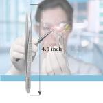 High Precision Stainless Steel Forceps - 4.5 Inch
