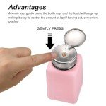 Pink 250ml Solvent Alcohol Dispenser Pump - 5 Pack
