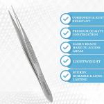 High Precision Stainless Steel Forceps - 4.5 Inch