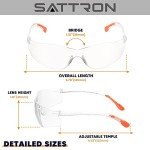 SATTRON 24 Pack Clear Safety Glasses - UV Protection
